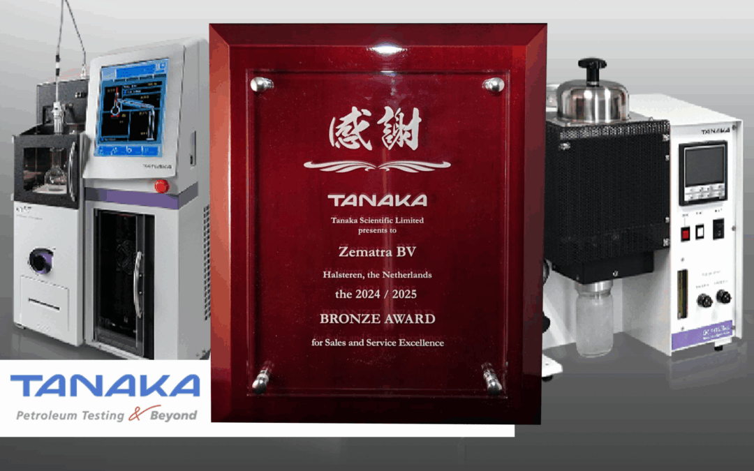 We are proud to have received the 2024/2025 Bronze Award for Sales and Service Excellence from Tanaka Scientific